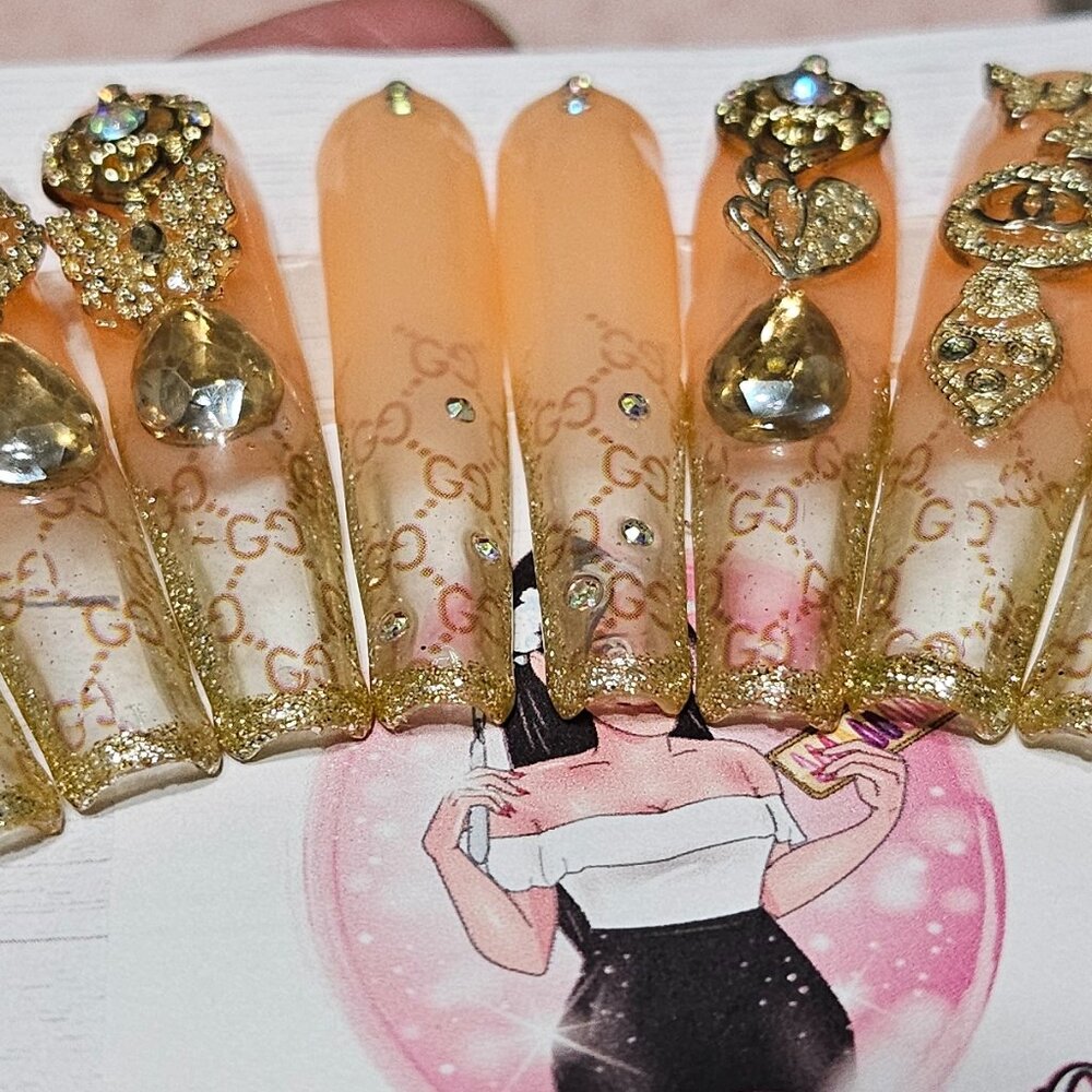 Designer inspired press on the nails